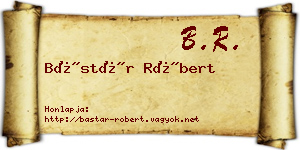 Bástár Róbert névjegykártya